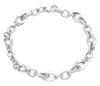 Immagine di Bracciale da donna maglia fantasia oro bianco 18k | 19 cm 