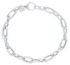 Immagine di Bracciale da donna maglia fantasia oro bianco 18k | 19 cm 