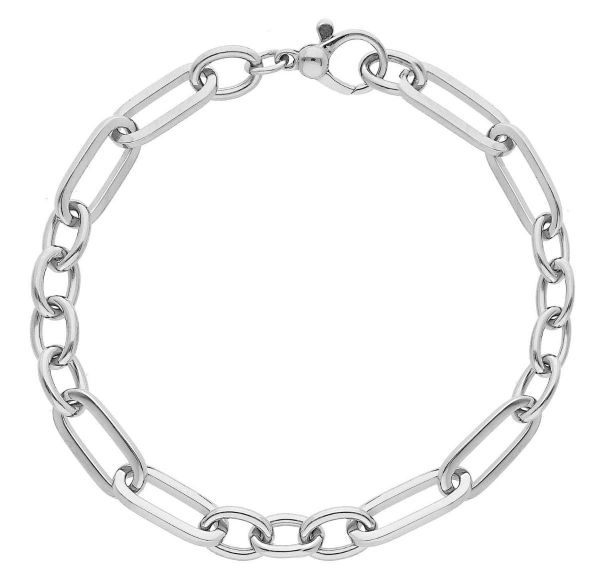 Picture of 18k white gold fancy link women's Bracelet | 19 cm