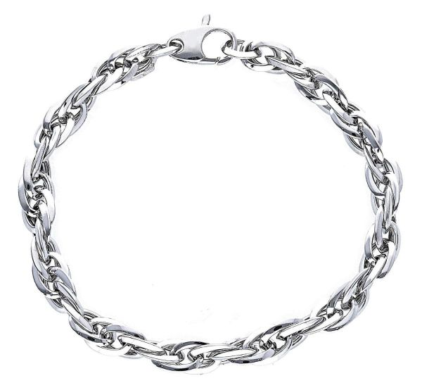 Picture of 18k white gold fancy link women's Bracelet | 19,5 cm