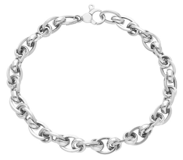 Picture of 18k white gold fancy link women's Bracelet | 19,5 cm