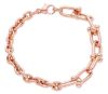 Immagine di Bracciale da donna maglia fantasia oro rosa 18k | 19 cm 