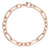 Immagine di Bracciale da donna maglia fantasia oro rosa 18k | 19 cm 