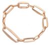 Immagine di Bracciale da donna maglia fantasia oro rosa 18k | 19 cm 