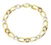 Immagine di Bracciale da donna maglia fantasia oro tricolor 18k | 19 cm 