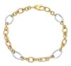 Immagine di Bracciale da donna maglia fantasia oro tricolor 18k | 19,5 cm 
