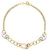 Immagine di Bracciale da donna maglia fantasia oro tricolor 9k | 20 cm
