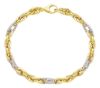 Immagine di Bracciale da donna oro giallo / bianco 18k | 18,5 cm 