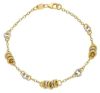 Immagine di Bracciale da donna oro giallo / bianco 18k | 19 cm