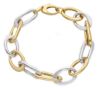 Immagine di Bracciale da donna oro giallo / bianco 18k | 19 cm 