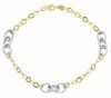 Immagine di Bracciale da donna oro giallo / bianco 9k