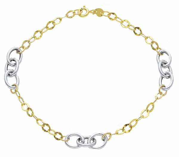 Immagine di Bracciale da donna oro giallo / bianco 9k