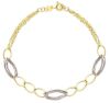 Immagine di Bracciale da donna oro giallo / bianco 9k | 18 cm 