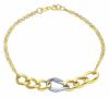 Immagine di Bracciale da donna oro giallo / bianco 9k | 20 cm