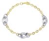Immagine di Bracciale da donna oro giallo / bianco 9k | 20 cm
