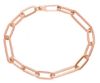 Imagen de Pulsera malla Paperclip oro rosa 18k | 19 cm
