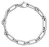 Imagen de Pulsera malla Rolo oro blanco 18k | 19 cm