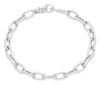 Imagen de Pulsera malla Rolo oro blanco 18k | 19 cm