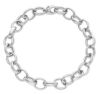 Imagen de Pulsera malla Rolo oro blanco 18k | 20 cm