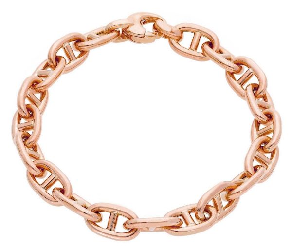 Picture of 18k rose gold Anchor link Bracelet | 19 cm