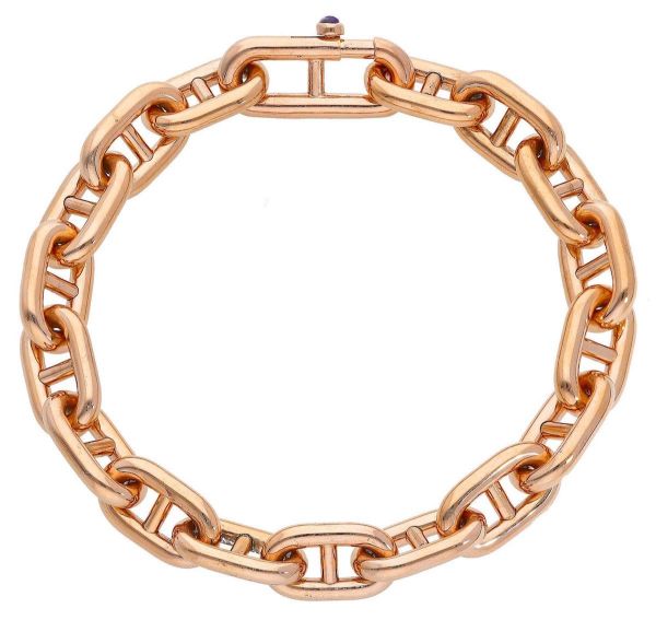 Picture of 18k rose gold Anchor link Bracelet | 19 cm