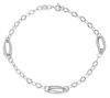 Immagine di Bracciale ultraleggero oro bianco 18k | 20 cm