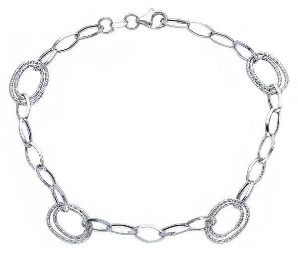 Imagen de Pulsera ultraligera oro blanco 18k | 20 cm