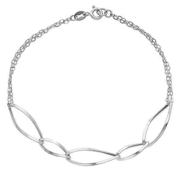 Imagen de Pulsera ultraligera oro blanco 18k | 20 cm