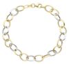 Imagen de Pulsera ultraligera oro amarillo / blanco 18k | 19 cm