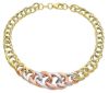 Immagine di Bracciale ultraleggero oro tricolor 18k | 20 cm