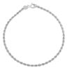 Immagine di Bracciale Corda uomo donna oro bianco 9k | 19 cm 