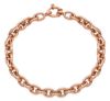 Immagine di Bracciale Rolò ovale uomo donna oro rosa 18k | 20 cm 