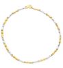 Imagen de Pulsera tubular para hombre oro amarillo / blanco 9k | 21 cm