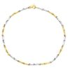 Immagine di Bracciale a tubetto uomo oro giallo / bianco 9k | 21 cm 