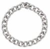 Imagen de Pulsera para hombre malla Cubana oro blanco 18k | 20 cm