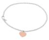 Immagine di Bracciale Cuore e sfere oro massiccio bicolor 18k | 19 cm 