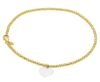 Immagine di Bracciale Cuore e sfere oro massiccio bicolor 18k | 19 cm 