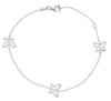Imagen de Pulsera Mariposas de hilo oro blanco 18k | 15+3 cm