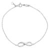 Immagine di Bracciale simbolo Infinito oro bianco 18k | 17+2 cm
