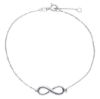 Immagine di Bracciale simbolo Infinito oro bianco 18k | 18,5 cm 