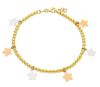 Immagine di Bracciale Stella oro massiccio tricolor 18k | 18 cm 