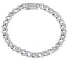 Imagen de Pulsera para hombre oro blanco 18k piedras | 19 cm
