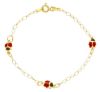 Immagine di Bracciale per Neonato Coccinella oro giallo 18k smalto | 16 cm 
