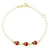 Immagine di Bracciale per Neonato Coccinella oro giallo 18k smalto | 16 cm 