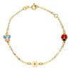 Immagine di Bracciale Coccinella Fiore Farfalla oro giallo 18k smalto | 14+2 cm