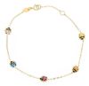 Picture of Colored enamel Ladybug Bracelet | 18k yellow gold | 18 cm