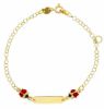 Imagen de Pulsera Mariquita oro 9k esmalte | Tag personalizado