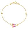 Immagine di Bracciale Farfalla oro giallo 9k e smalto | 14 cm 
