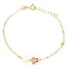 Immagine di Bracciale Farfalla oro giallo 9k e smalto | 16 cm 
