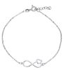 Immagine di Bracciale simbolo Infinito oro bianco 9k | 17 cm 